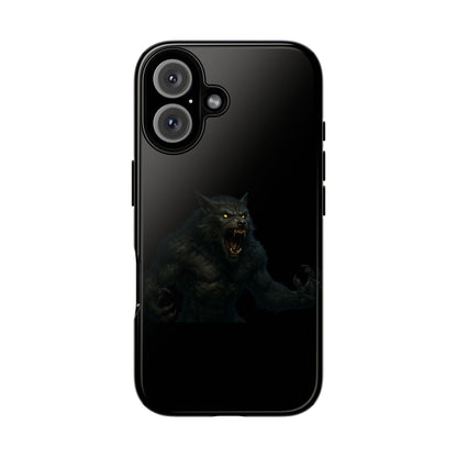 Werewolf Phone Case, Tough Cases, Black Panther Design, Gift for Animal Lovers, Phone Accessories, Fierce Phone Protection