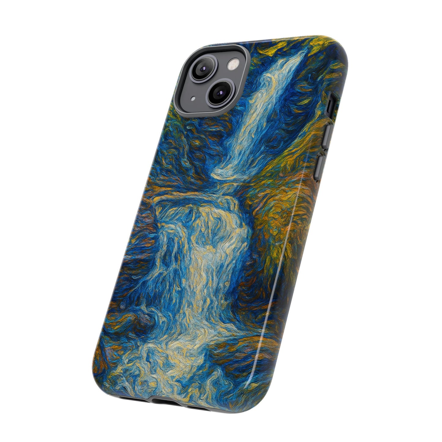 Artistic Phone Case - Waterfall Design, Unique Gift, Phone Accessory, Nature Lover, Original Artwork