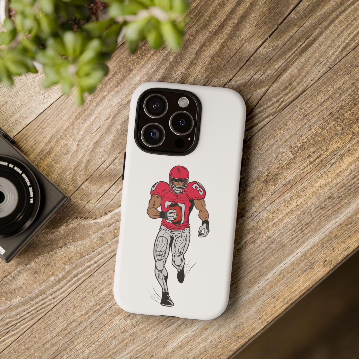 Football Player Tough Case, Sports Phone Cover, Athlete Gift, Tough Phone Case, Fall Sports, Football Lover's Accessory