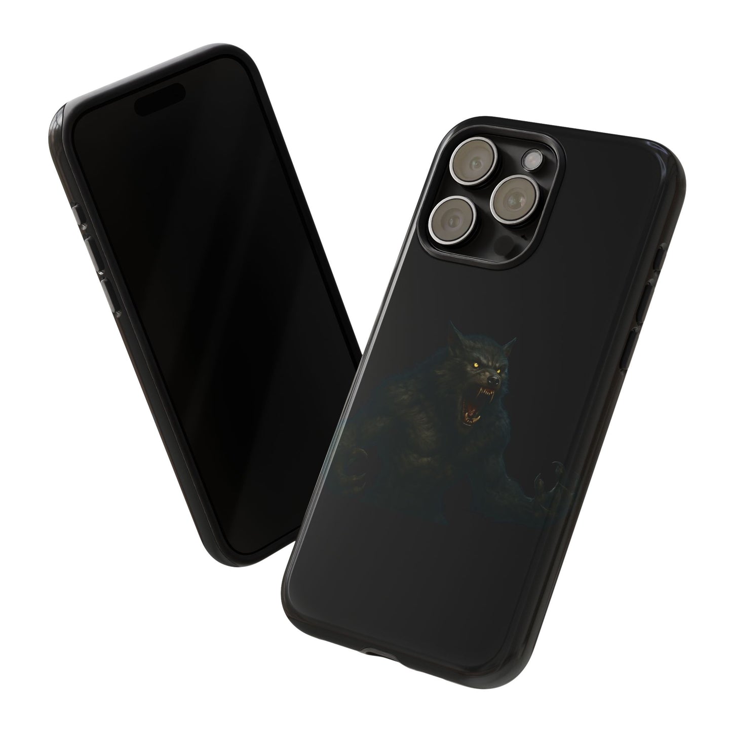 Werewolf Phone Case, Tough Cases, Black Panther Design, Gift for Animal Lovers, Phone Accessories, Fierce Phone Protection
