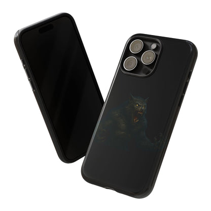 Werewolf Phone Case, Tough Cases, Black Panther Design, Gift for Animal Lovers, Phone Accessories, Fierce Phone Protection