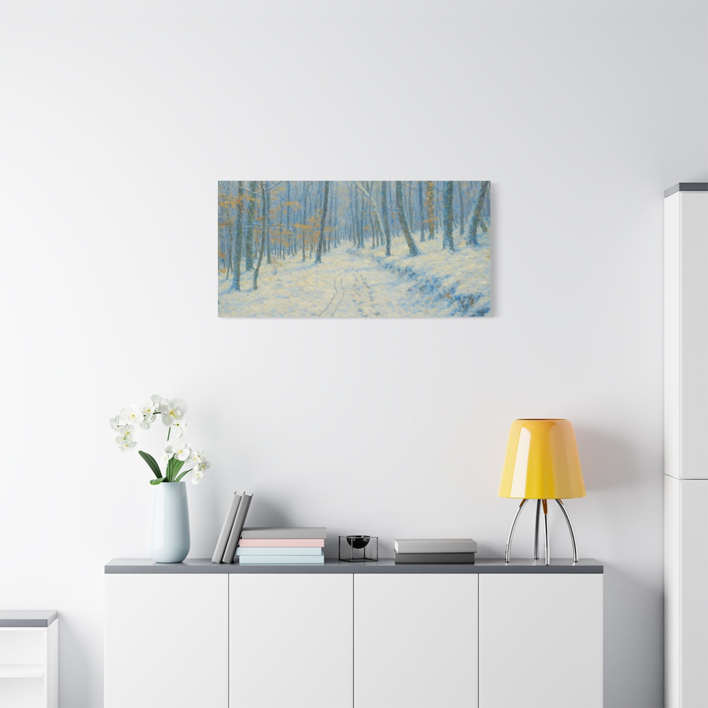 Winter Wonderland Canvas Art, Stretched Canvas Wall Decor, Home Decor, Art for Living Room, Gift for Nature Lovers, Cozy Winter Vibes