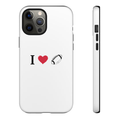 Football Love Phone Case - Tough Cases, Unique Sports Lover Gift, Personalized Cellphone Cover, Birthday Present, Sports Equipment