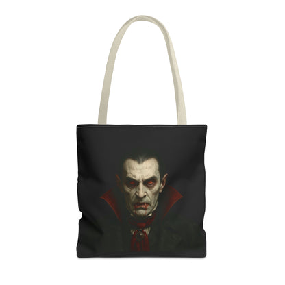 Vampire Haunted Tote Bag, Spooky Shopping Bag, Halloween Accessory, Gothic Style Handbag, Perfect for Halloween Parties, Unisex Tote