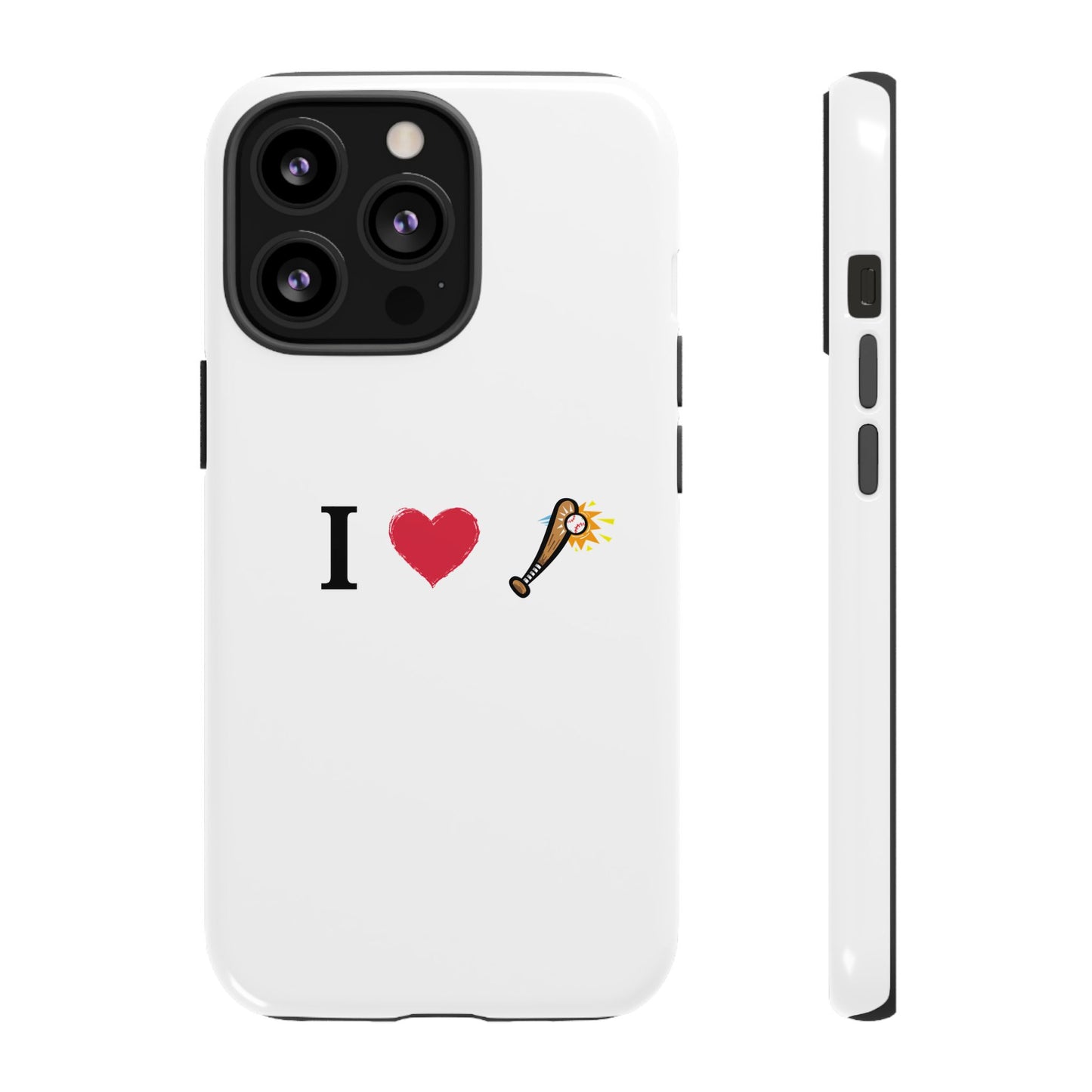 I Love Baseball Vibe Phone Case - Tough Cases for Sports Lovers, Gifts for Athletes, Fun Accessories, iPhone and Android Compatible