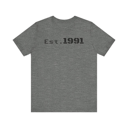 Established 1991 Unisex Jersey Tee | Vintage Anniversary Gift | Casual Wear, Birthday Shirt, Retro Style, Statement Tee, Gift for Him/Her