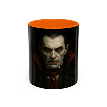 Gothic Dracula Vampire Accent Coffee Mug | Spooky Halloween Gift, Unique Home Decor, Collector's Mug, Coffee Lover's Gift