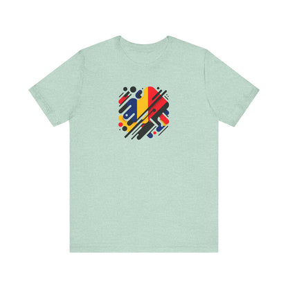 Artistic Heart Unisex Jersey Tee - Vibrant Graphic Tee, Casual Wear, Gift for Art Lovers, Birthday Surprise, Everyday Comfort