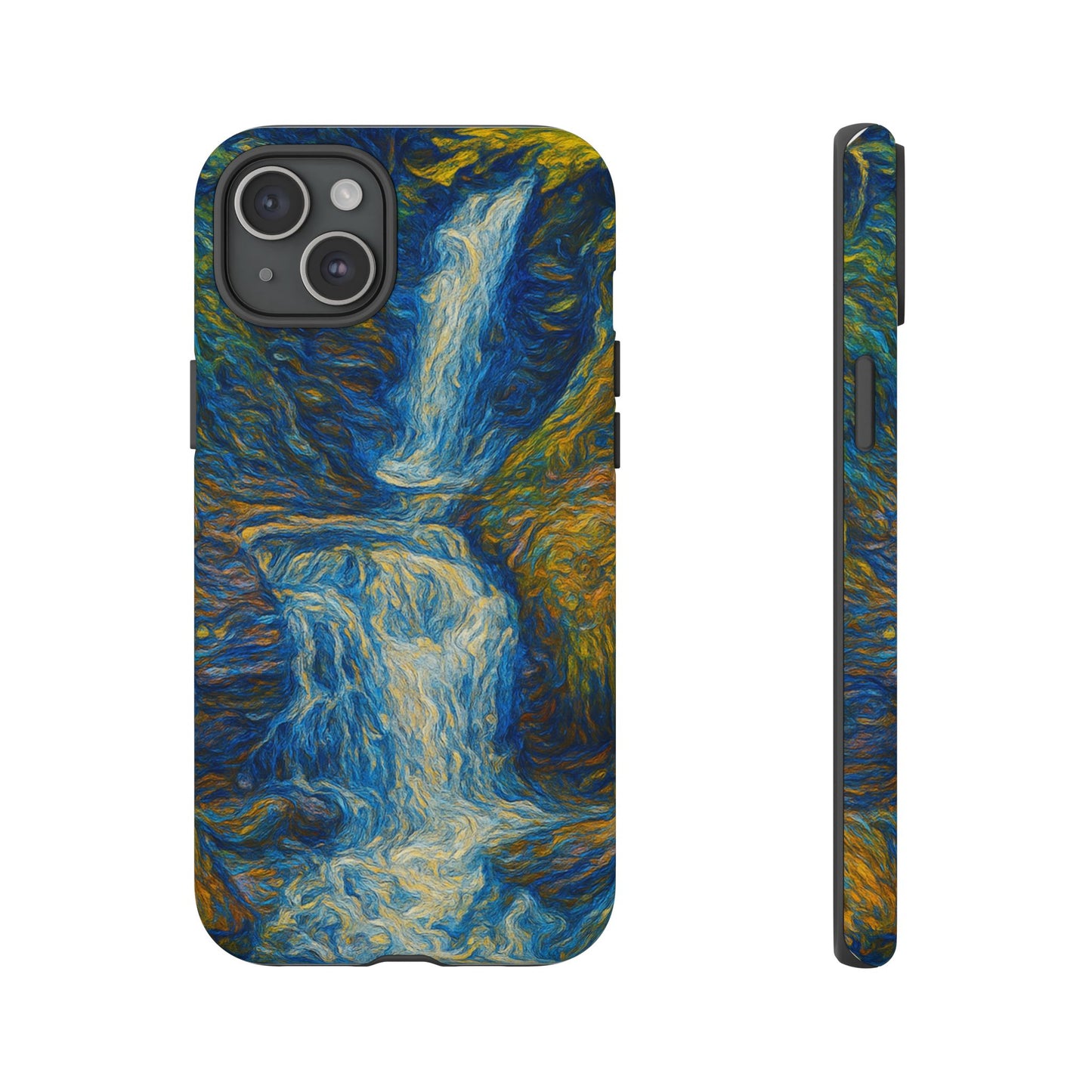 Artistic Phone Case - Waterfall Design, Unique Gift, Phone Accessory, Nature Lover, Original Artwork