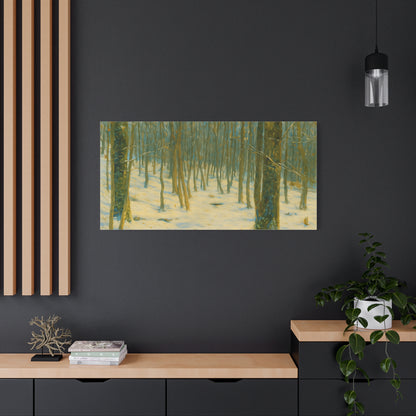 Winter Forest Matte Canvas Art Print, Nature Decor, Stretched Wall Art, Home Decor, Rustic Cabin Decoration, Gift for Nature Lovers