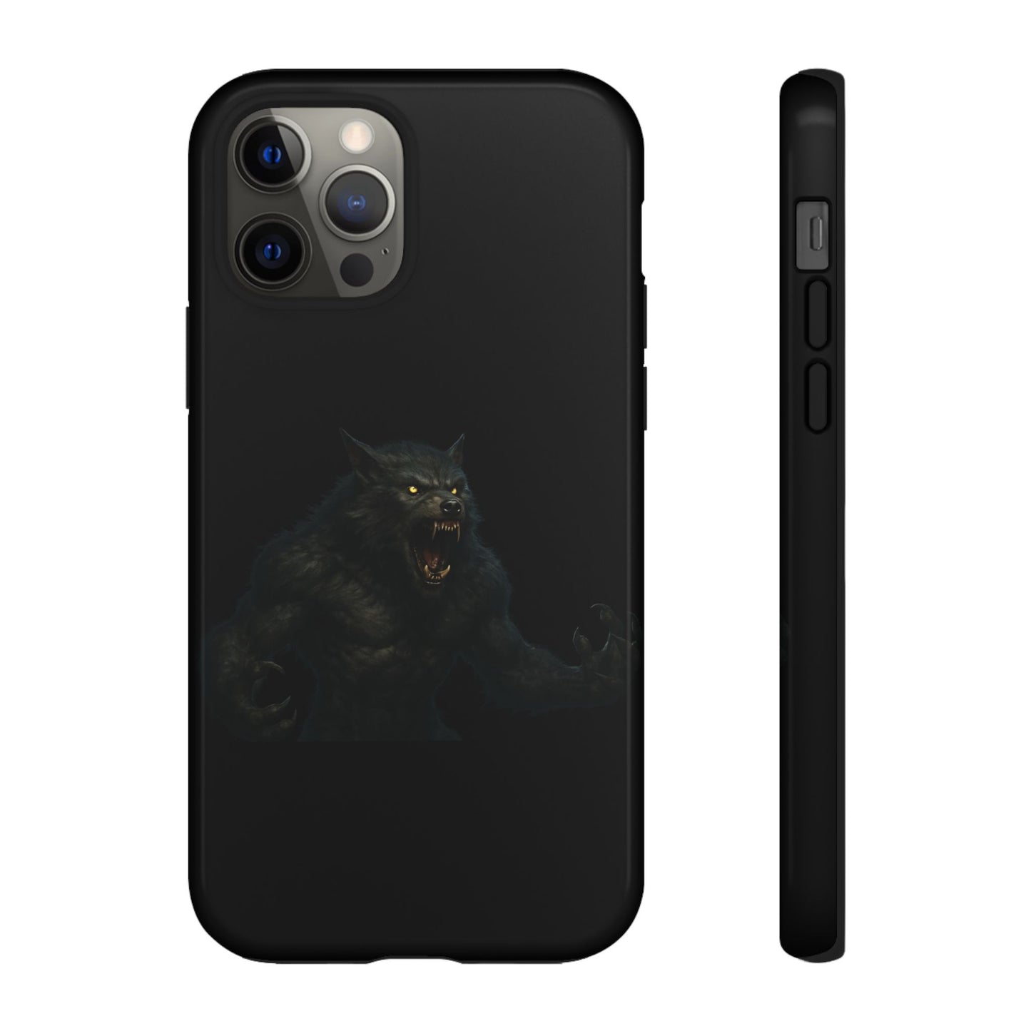 Werewolf Phone Case, Tough Cases, Black Panther Design, Gift for Animal Lovers, Phone Accessories, Fierce Phone Protection