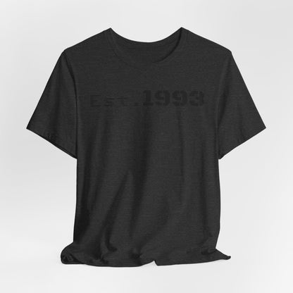 Est. 1993 Unisex Short Sleeve Tee - Perfect for Birthdays, Nostalgia, Casual Wear, Gifts, and Celebrations