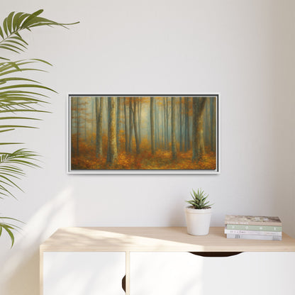 Autumn Forest Canvas Art, Framed Wall Decor, Rustic Home Decor, Nature Artwork, Gift for Nature Lovers