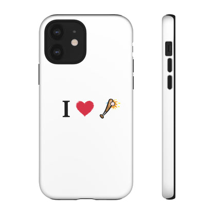 I Love Baseball Vibe Phone Case - Tough Cases for Sports Lovers, Gifts for Athletes, Fun Accessories, iPhone and Android Compatible
