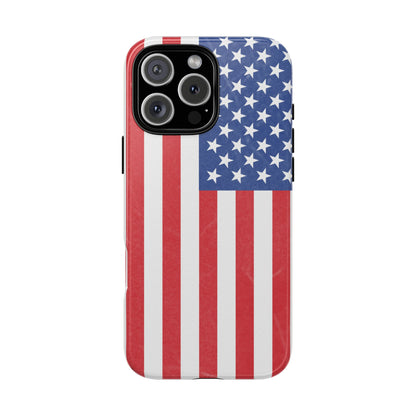 Patriotic Phone Case - Tough Cases for Veterans, USA Lovers, Independence Day, Memorial Day, Flag Design