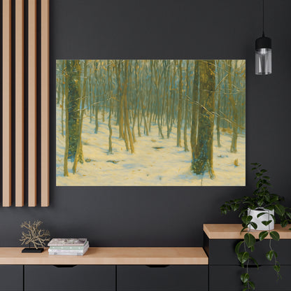 Winter Forest Matte Canvas Art Print, Nature Decor, Stretched Wall Art, Home Decor, Rustic Cabin Decoration, Gift for Nature Lovers