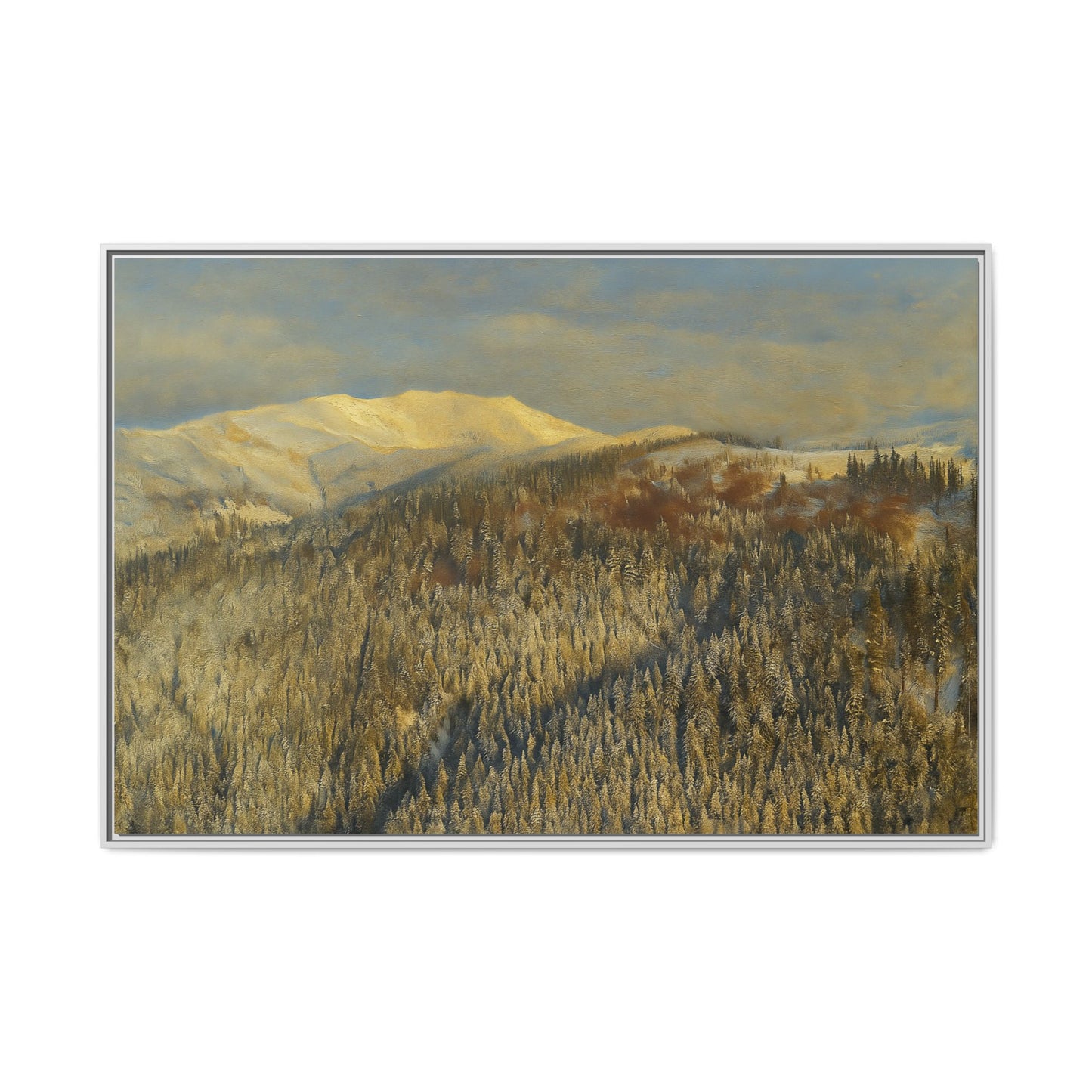 Framed Mountain Canvas Art, Perfect for Home Decor, Nature Wall Art, Gift for Nature Lovers, Cozy Atmosphere