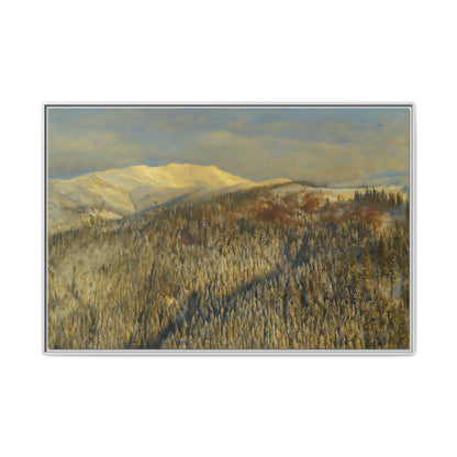 Framed Mountain Canvas Art, Perfect for Home Decor, Nature Wall Art, Gift for Nature Lovers, Cozy Atmosphere