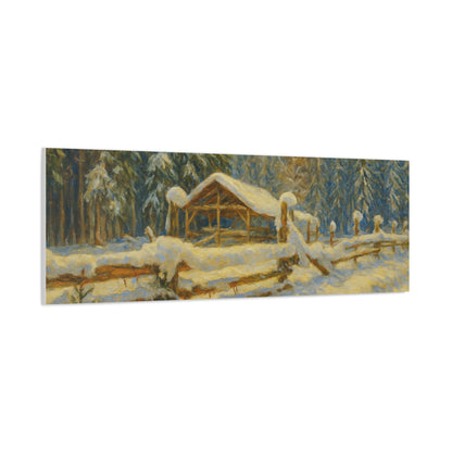 Canvas Wall Art, Winter Landscape Print, Home Decor, Rustic Art, Gift for Nature Lovers, Holiday Decoration