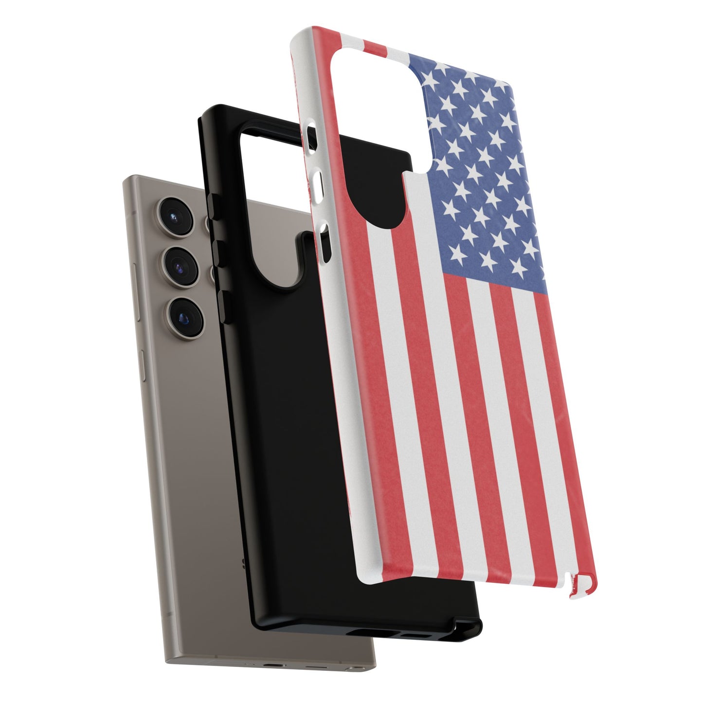Patriotic Phone Case - Tough Cases for Veterans, USA Lovers, Independence Day, Memorial Day, Flag Design