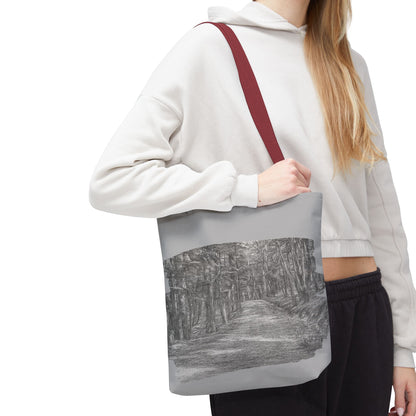 Scenic Path Tote Bag, Reversible Tote, Eco-Friendly Shopper, Outdoor Adventure Bag, Gift for Nature Lovers, Stylish Carryall