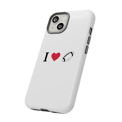 Football Love Phone Case - Tough Cases, Unique Sports Lover Gift, Personalized Cellphone Cover, Birthday Present, Sports Equipment