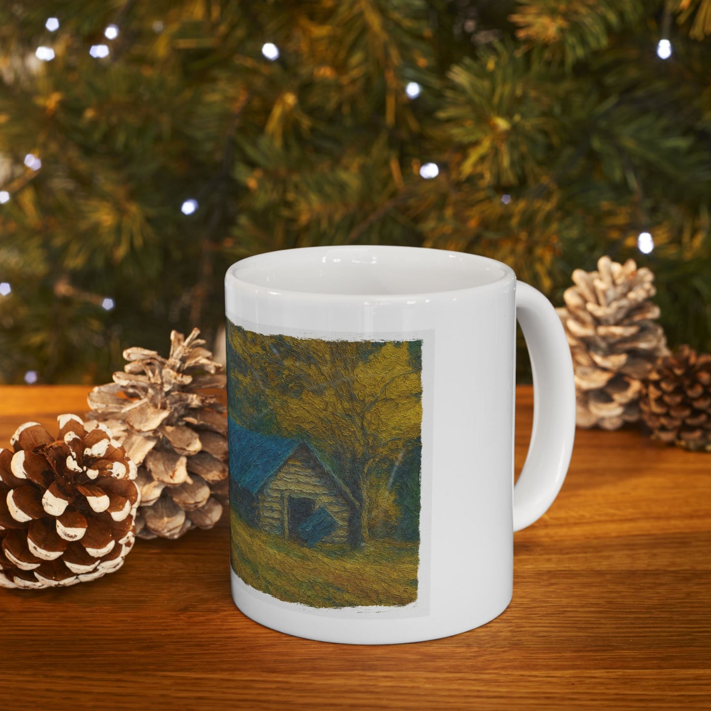 Rustic Cabin Ceramic Mug - Cozy Coffee Cup, Handmade Gift for Nature Lovers, Perfect for Home or Office, Great for Christmas, [...]