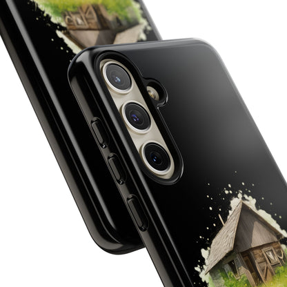 Rustic Farmhouse Phone Case, Cute Cottage Design, Tough Cases for Nature Lovers, Eco-Friendly Gift, Customizable Tech Accessories