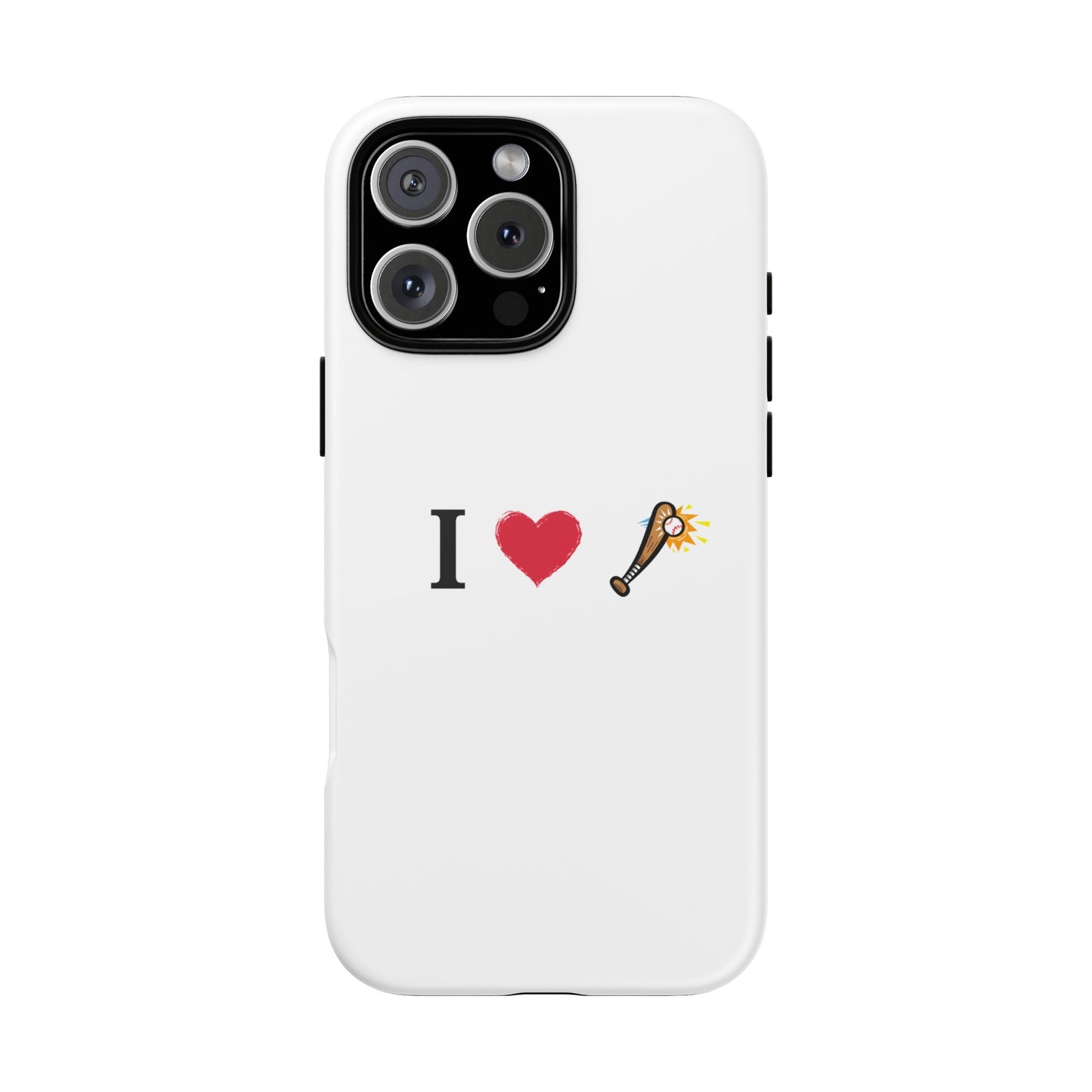 I Love Baseball Vibe Phone Case - Tough Cases for Sports Lovers, Gifts for Athletes, Fun Accessories, iPhone and Android Compatible