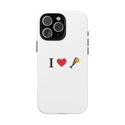 I Love Baseball Vibe Phone Case - Tough Cases for Sports Lovers, Gifts for Athletes, Fun Accessories, iPhone and Android Compatible