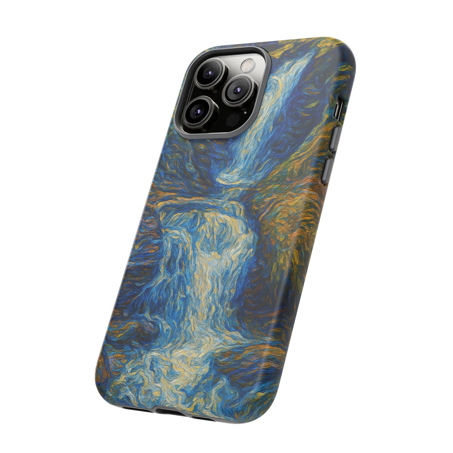 Artistic Phone Case - Waterfall Design, Unique Gift, Phone Accessory, Nature Lover, Original Artwork