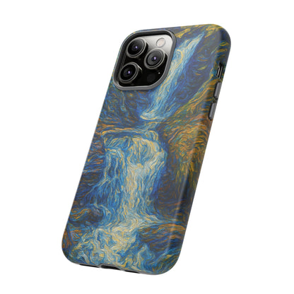 Artistic Phone Case - Waterfall Design, Unique Gift, Phone Accessory, Nature Lover, Original Artwork