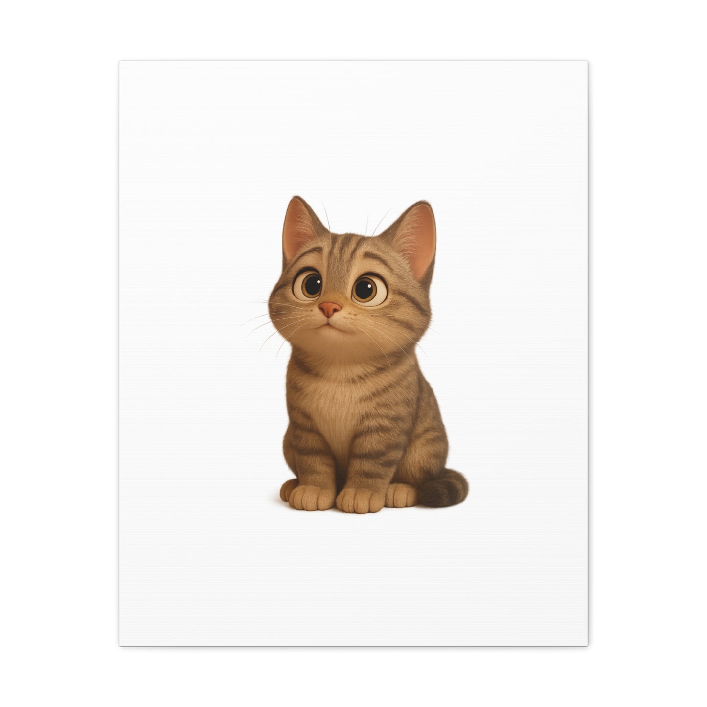 Adorable Cat Canvas Art, Cute Cat Wall Decor, Pet Lover Gift, Nursery Wall Art, Animal Print, Modern Home Decor