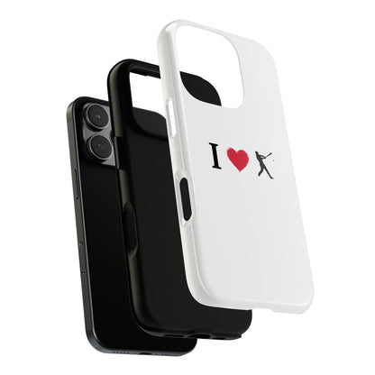 Baseball Love Phone Case, Tough Cases for Sports Lovers, i Heart Baseball Protection, Gift for Players, Cute Sports Case