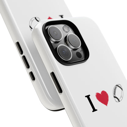Football Love Phone Case - Tough Cases, Unique Sports Lover Gift, Personalized Cellphone Cover, Birthday Present, Sports Equipment