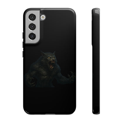 Werewolf Phone Case, Tough Cases, Black Panther Design, Gift for Animal Lovers, Phone Accessories, Fierce Phone Protection