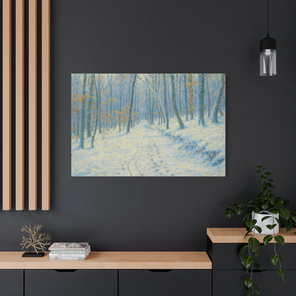 Winter Wonderland Canvas Art, Stretched Canvas Wall Decor, Home Decor, Art for Living Room, Gift for Nature Lovers, Cozy Winter Vibes