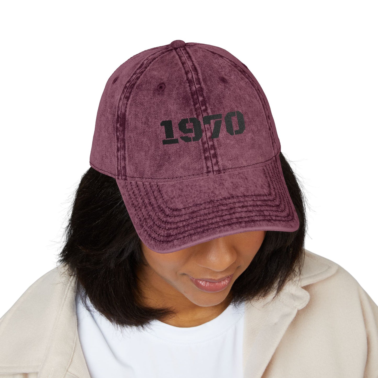 Vintage Embroidered Cap, Retro Baseball Hat, 70s Style Headwear, Gift for Dad, Casual Fashion Accessory