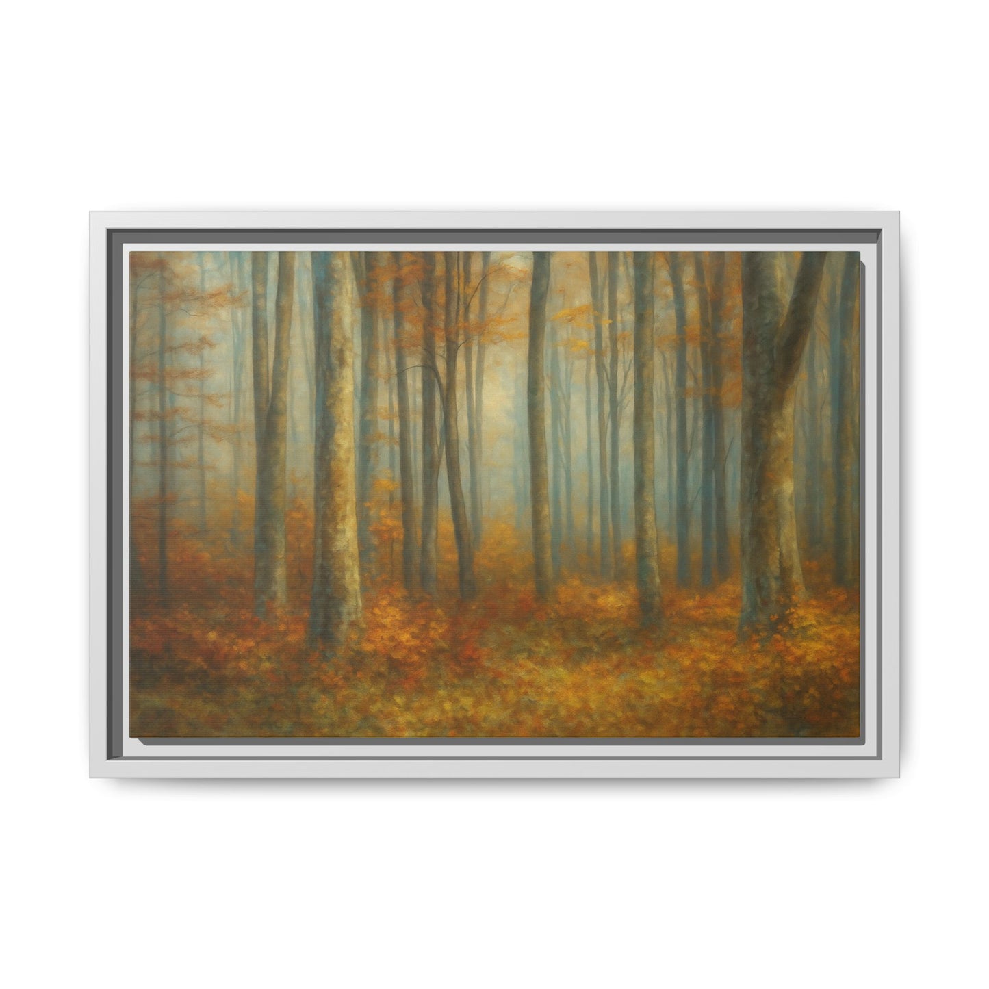 Autumn Forest Canvas Art, Framed Wall Decor, Rustic Home Decor, Nature Artwork, Gift for Nature Lovers
