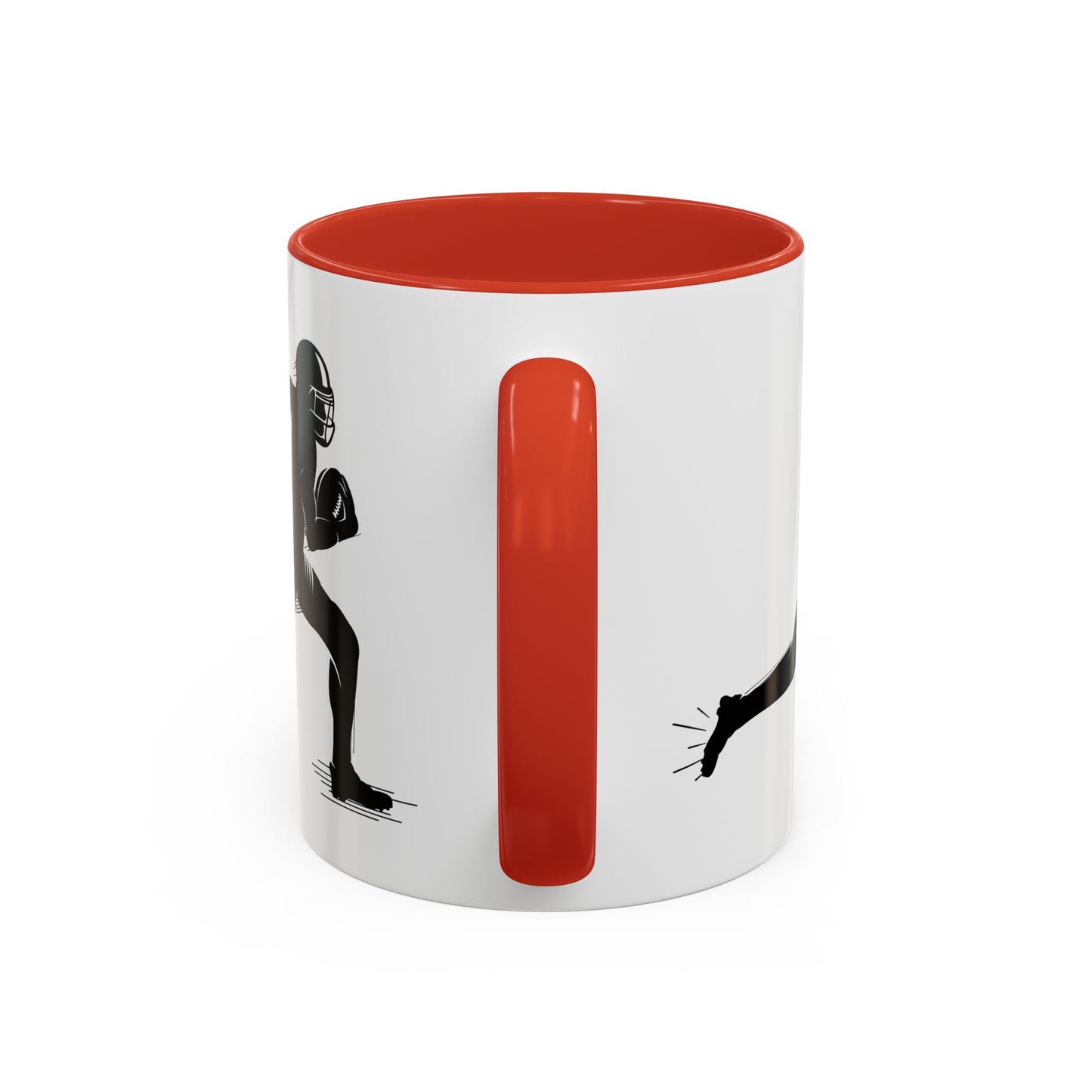 Football Player Themed Accent Coffee Mug, Sports Fan Gift, Unique Mug for Athletes, Coffee Lover, Game Day Essential