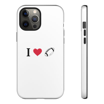 Football Love Phone Case - Tough Cases, Unique Sports Lover Gift, Personalized Cellphone Cover, Birthday Present, Sports Equipment