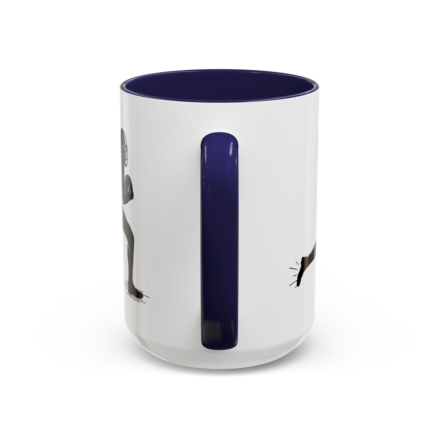 Football Player Themed Accent Coffee Mug, Sports Fan Gift, Unique Mug for Athletes, Coffee Lover, Game Day Essential
