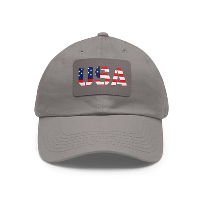 Dad Hat with USA Leather Patch