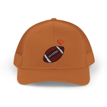 Football Love Snapback Trucker Cap, Sports Hat, Gift for Sports Fans, Casual Wear, Outdoor Activities