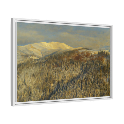 Framed Mountain Canvas Art, Perfect for Home Decor, Nature Wall Art, Gift for Nature Lovers, Cozy Atmosphere