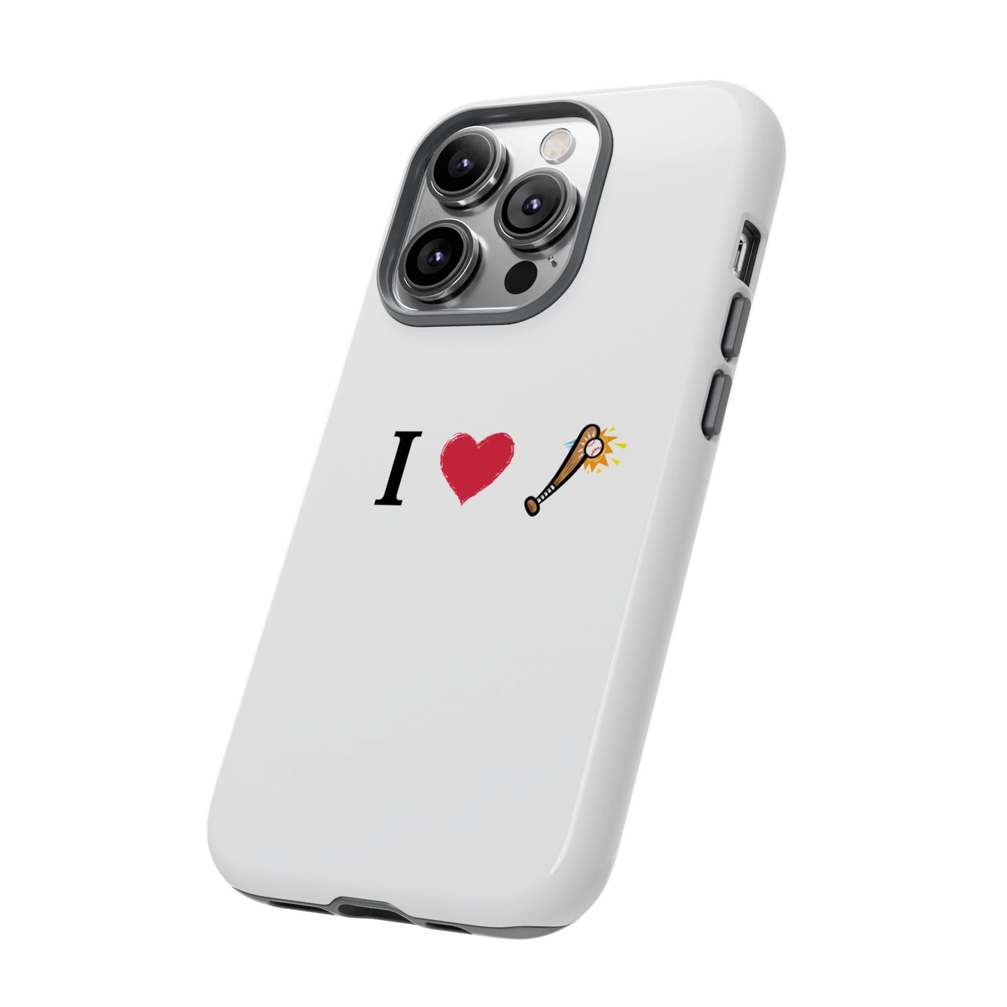 I Love Baseball Vibe Phone Case - Tough Cases for Sports Lovers, Gifts for Athletes, Fun Accessories, iPhone and Android Compatible