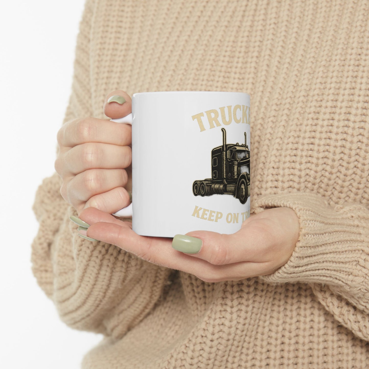 Truckers Keep on Truckin' Ceramic Mug, Coffee Cup for Truck Drivers, Gift for Road Trip Lovers, Travel Mug for Father's Day, Unique [...]