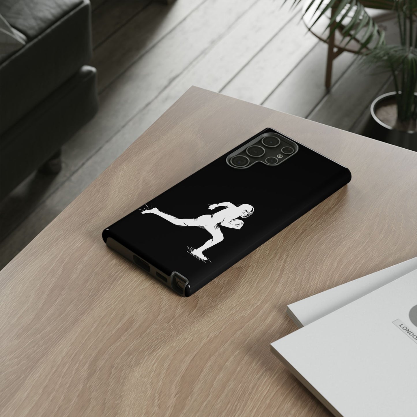 Football Player Phone Case, Tough Cases, Sports Phone Cover, Gift for Athletes, iPhone & Samsung Accessories, Running Player Design