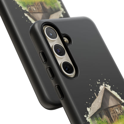 Rustic Farmhouse Phone Case, Cute Cottage Design, Tough Cases for Nature Lovers, Eco-Friendly Gift, Customizable Tech Accessories