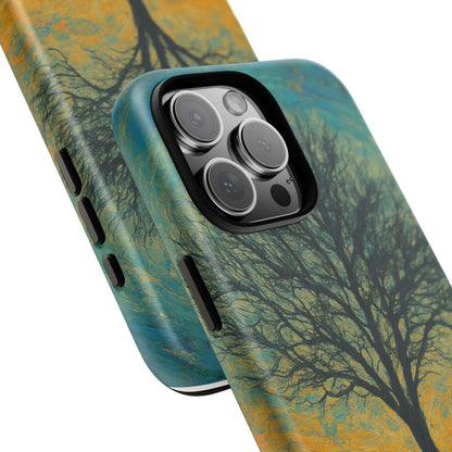 Artistic Phone Case with Tree Design, Nature Lover Gift, Unique Phone Cover, Holiday Present, Eco-friendly Tech Accessories